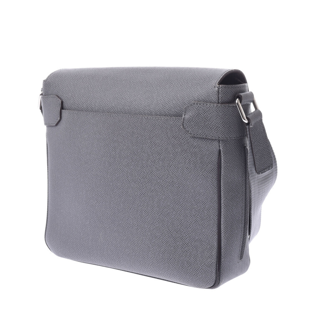 Louis Vuitton Leather Bag Shoulder Roman Taiga Glacier Black